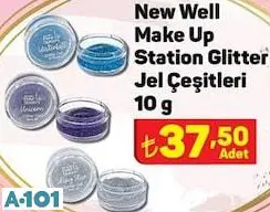 NEW WELL MAKE UP STATİON GLİTTER JEL ÇEŞİTLERİ